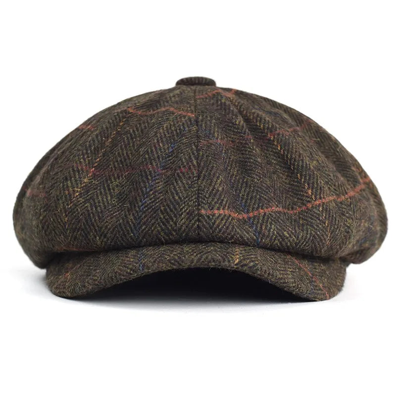 Boina Masculina de Lã Classic Venazzi VZ272 com mistura premium de lã e poliéster, design britânico elegante e ajuste confortável ideal para looks formais e casuais.