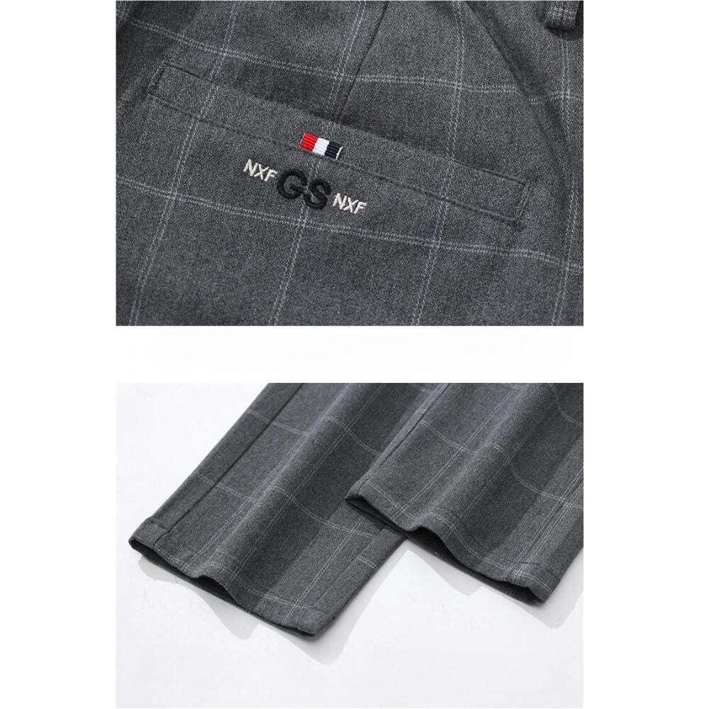 Calça Social Xadrez Masculina Venazzi VZ006 em tecido leve com spandex, padrão xadrez moderno e caimento confortável, ideal para composições elegantes e autênticas.