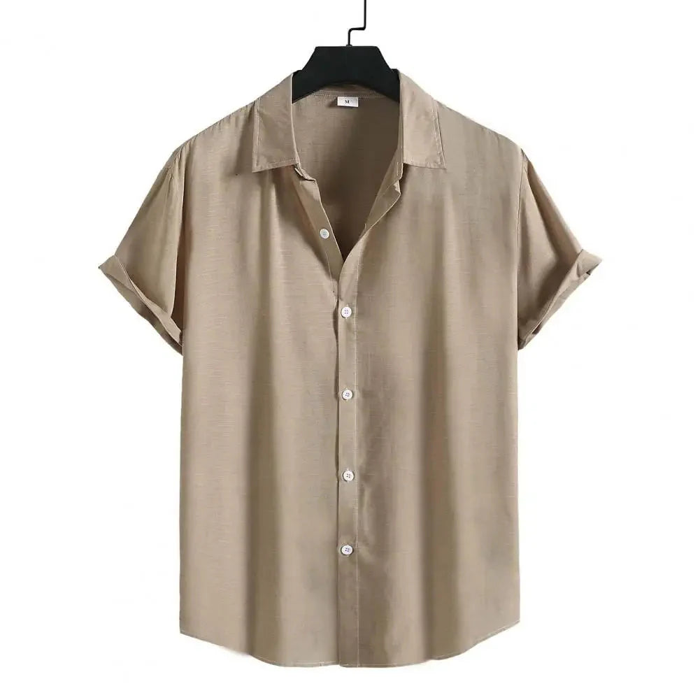 Camisa Manga Curta Lisa Venazzi VZ537 com tecido respirável, caimento leve e estilo minimalista para looks casuais ou alinhados.