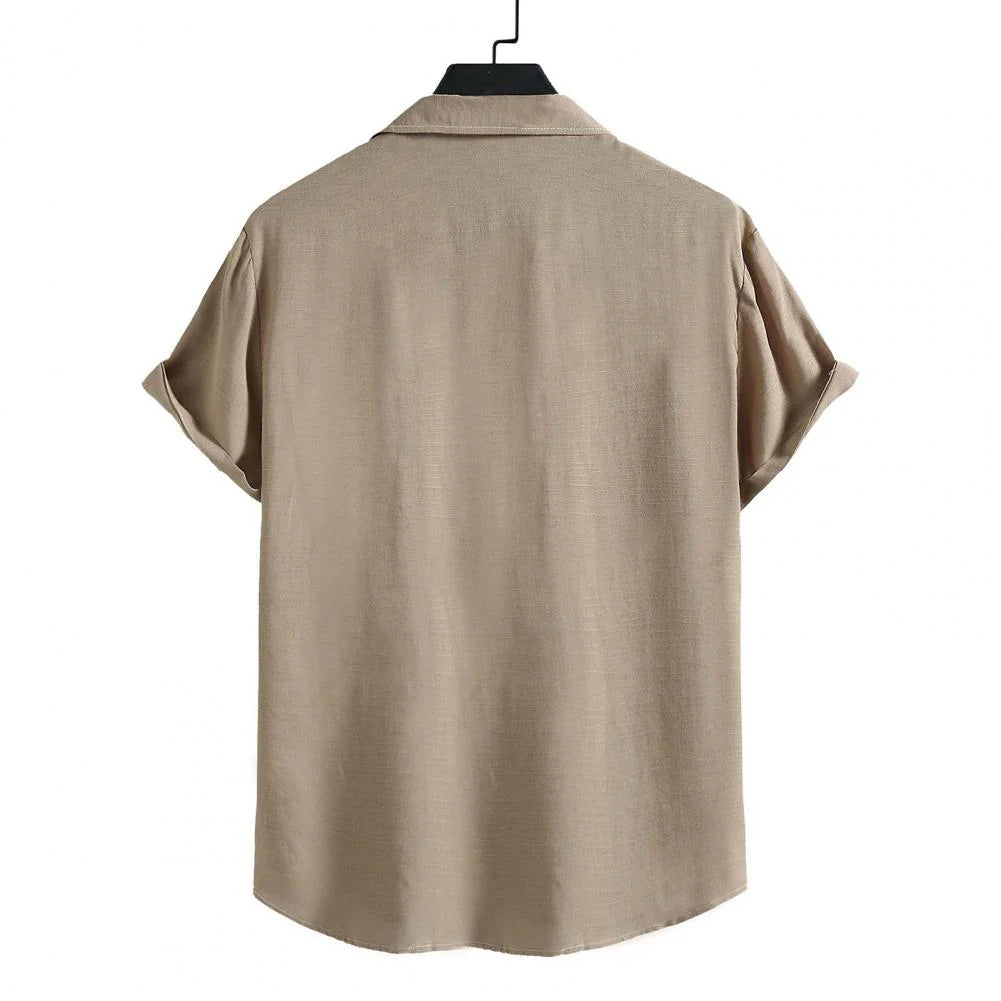 Camisa Manga Curta Lisa Venazzi VZ537 com tecido respirável, caimento leve e estilo minimalista para looks casuais ou alinhados.