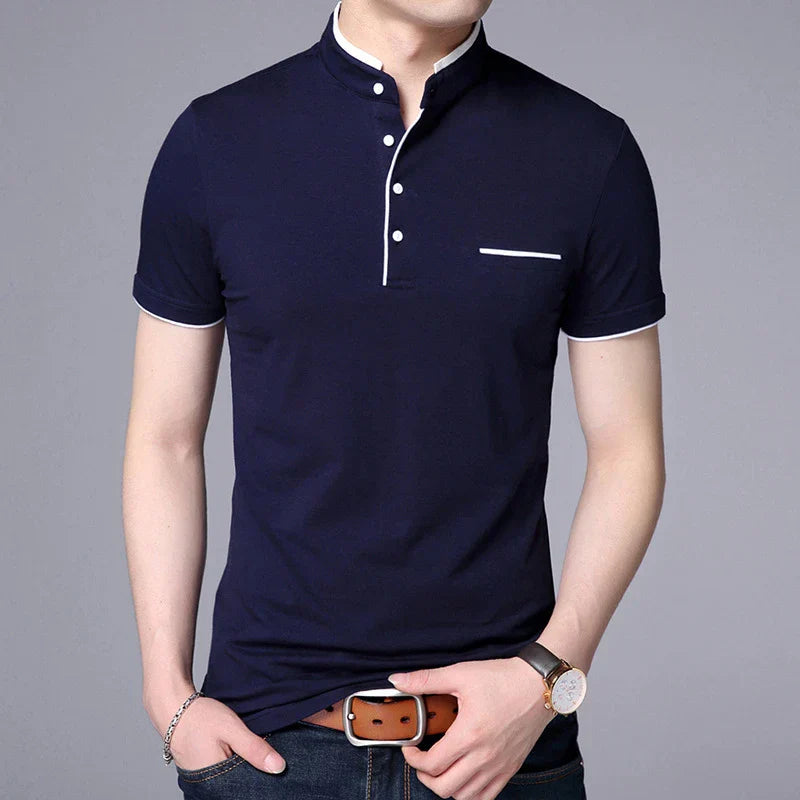Camisa Polo Masculina Beyond Venazzi VZ079 com tecido respirável, toque suave e estilo versátil para uso diário ou ocasiões casuais.