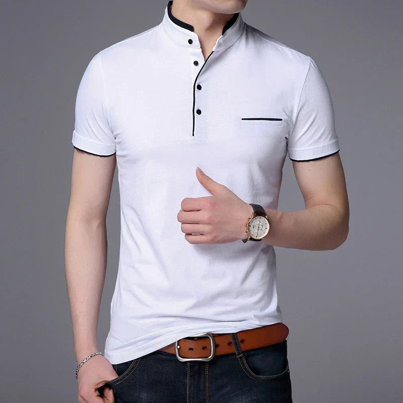 Camisa Polo Masculina Beyond Venazzi VZ079 com tecido respirável, toque suave e estilo versátil para uso diário ou ocasiões casuais.