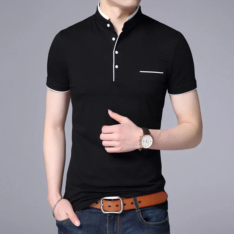 Camisa Polo Masculina Beyond Venazzi VZ079 com tecido respirável, toque suave e estilo versátil para uso diário ou ocasiões casuais.