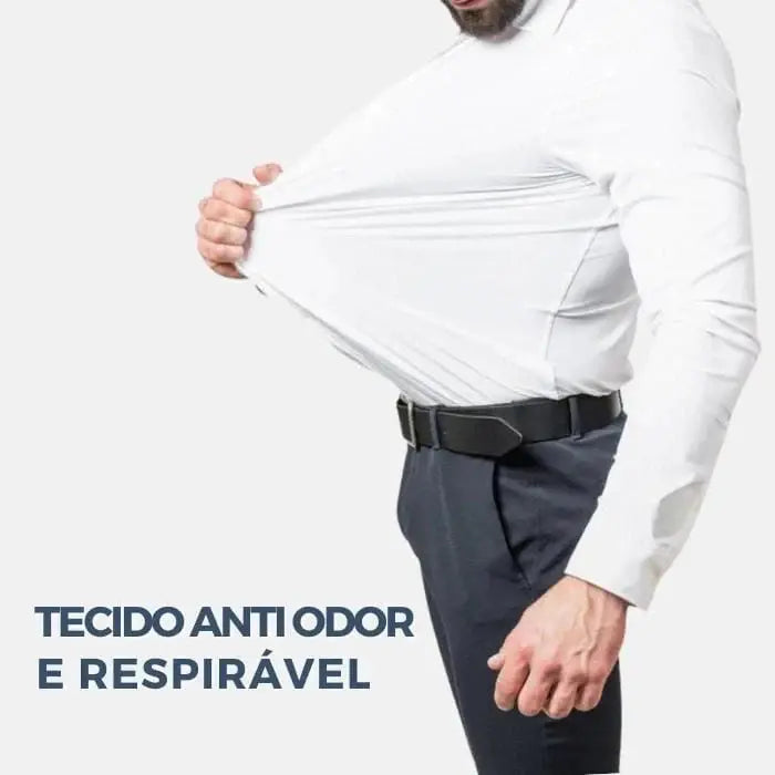 Camisa Social de Algodão Masculina Venazzi VZ083 com caimento slim, algodão premium e estilo elegante para uso profissional ou social.
