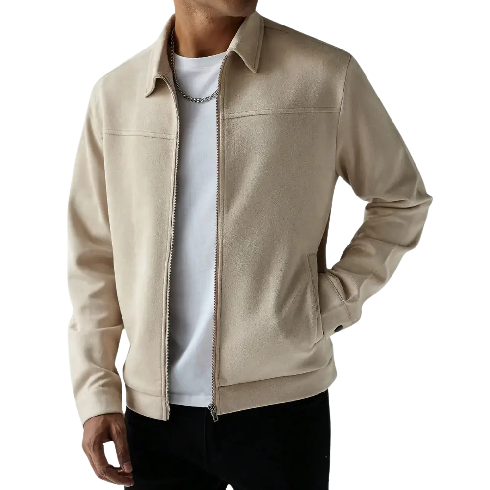 Jaqueta Masculina Casual Venazzi VZ026 com zíper frontal, mangas longas, acabamento moderno e materiais de qualidade ideal para looks práticos e sofisticados.